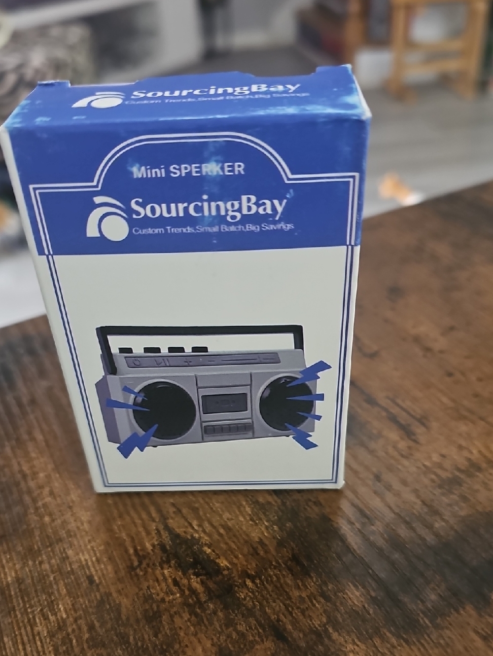 Blue Mini Boombox Speaker - Portable Audio